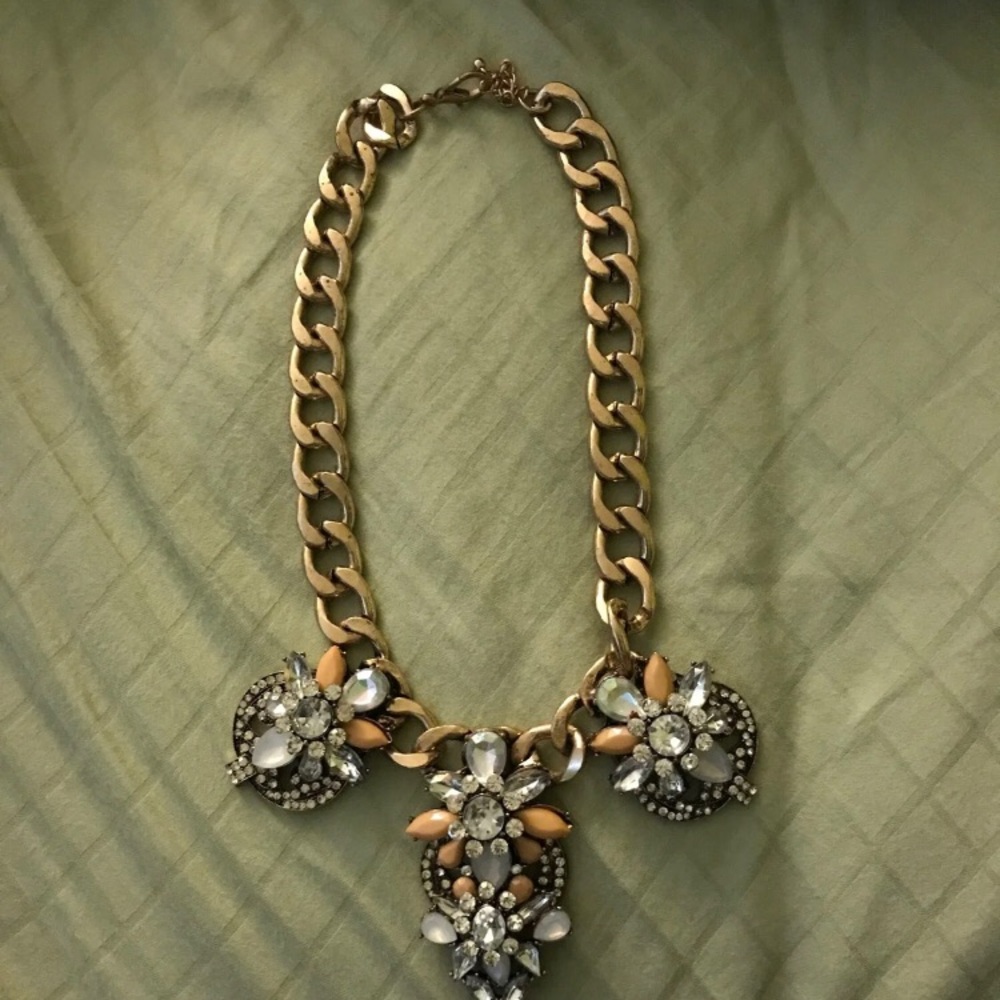 Gold statement necklace